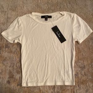 NWT Lulu’s Gotta Have It White Crop Top - XS